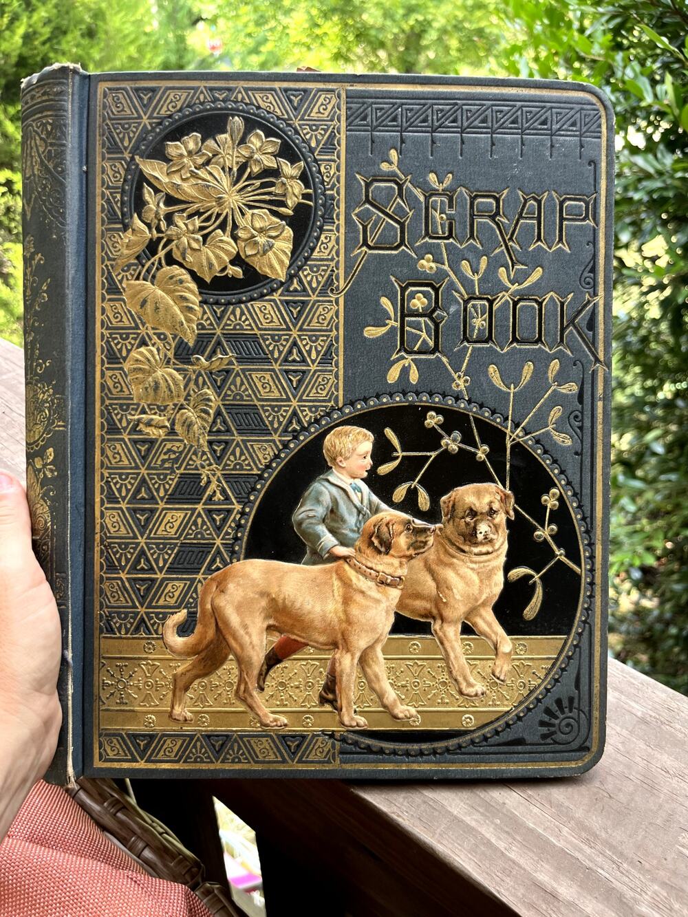 Antique Victorian Scrap Book Ornate Embossed Cover Religious Newspaper Clippings